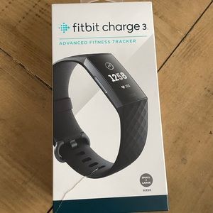 Fitbit Charge 3 Activity Tracker - brand new in box- small and large black bands